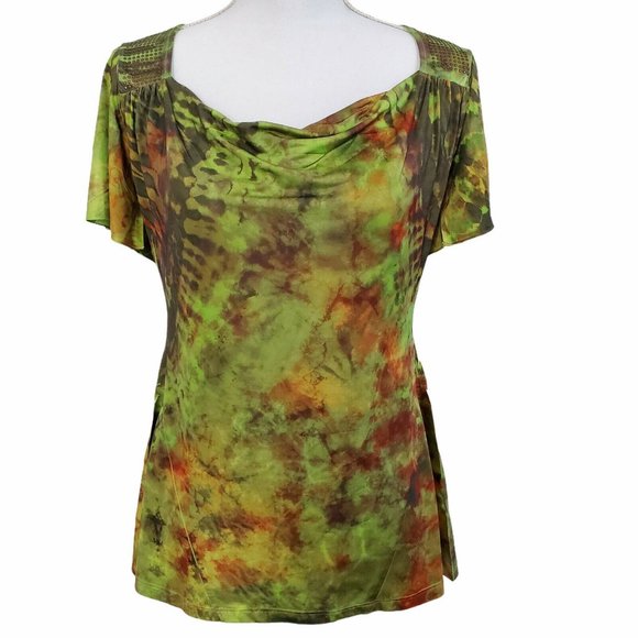 live and let live Tops - Live & Let Live Tie Dye Drape Neck Tunic Top